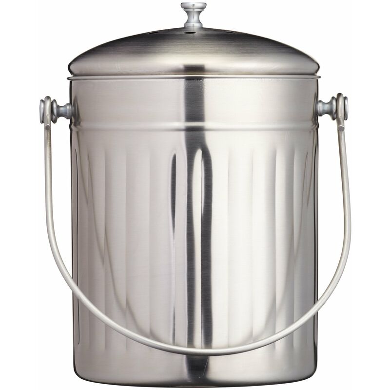 Kitchen Craft - Bidone in Acciaio Inox, 5 Litri