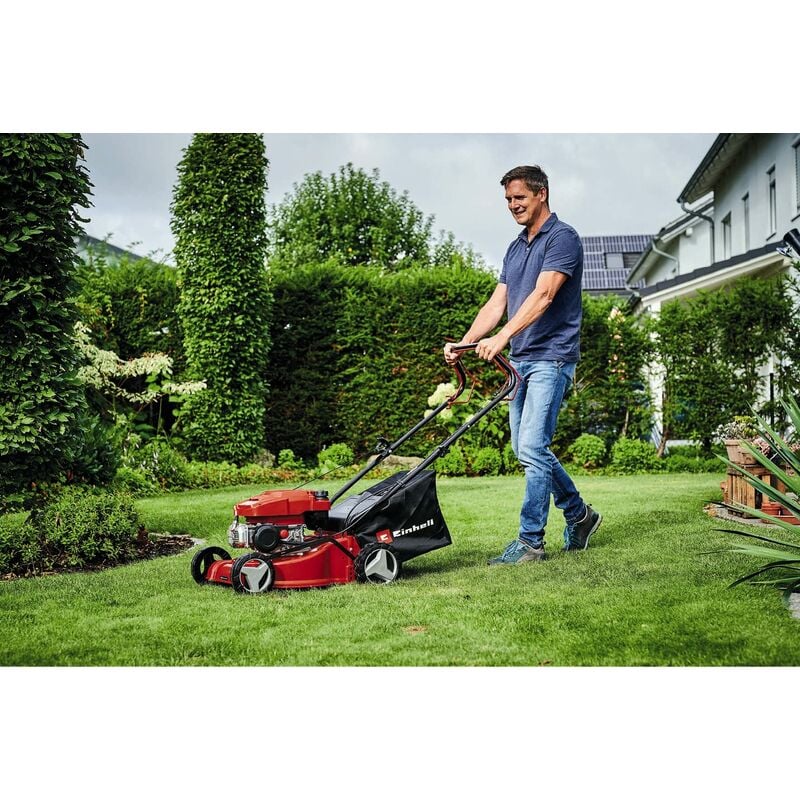 Einhell Tagliaerba a Benzina Gc-Pm 40 S (1,2 Kw, Motore Ohv a 4 Tempi  Monocilindro, Regolazione Centrale Dell'Altezza di Taglio a 7 Livelli da 25  Fino a 60 Mm) : : Giardino e giardinaggio