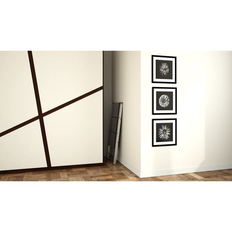 Scaletta Colombo Leonardo 3 Gradini - Alluminio Anodizzato, Portata 150kg, Nero, Made In Italy - Foto 5