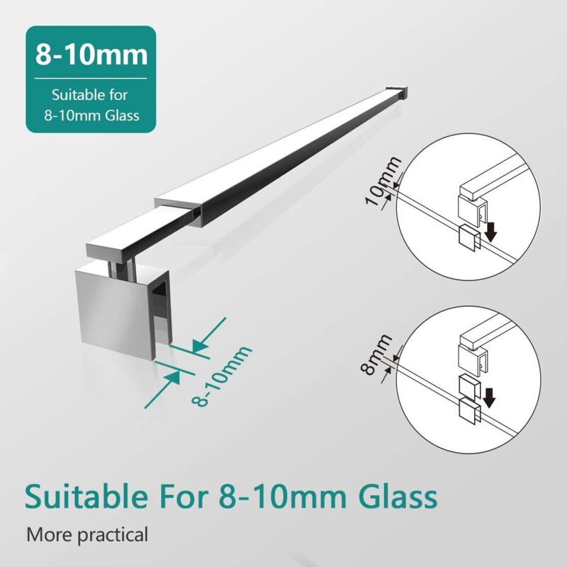 Barra Di Supporto EMKE Regolabile Per Doccia - Cromata E Resistente