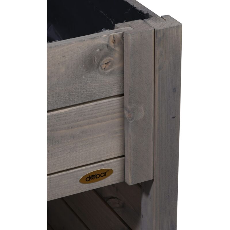 Dobar Garage Per Robot Tosaerba In Legno Con Fioriera - 79x73x56 Cm - Rifugio Per Tagliaerba Robotizzato