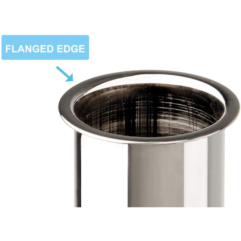 Tubo Di Prolunga In Ottone Per Sifone - 30 Cm, Diametro 32 Mm, Nero Opaco