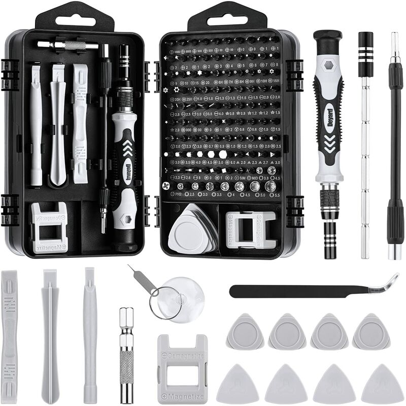 Kit 7 accessori smontaggio riparazione con cacciavite pinza