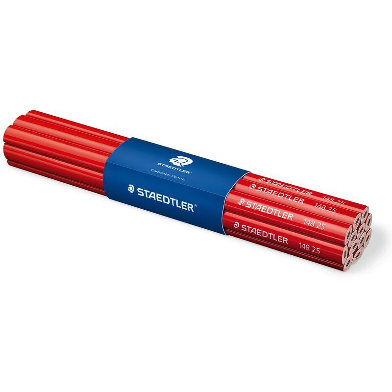 50 pz matite rosse e blu matita da carpentiere industriale doppio