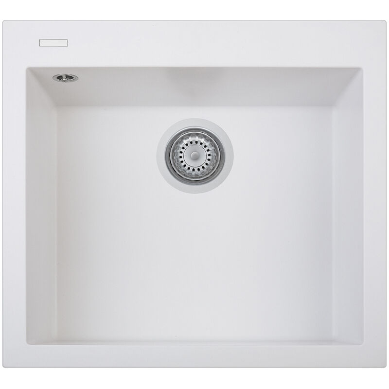 Lavello Cucina In Quarzo PLADOS HR0860 - Vasca Singola 86cm, Bianco Latte, Incasso - Foto 3
