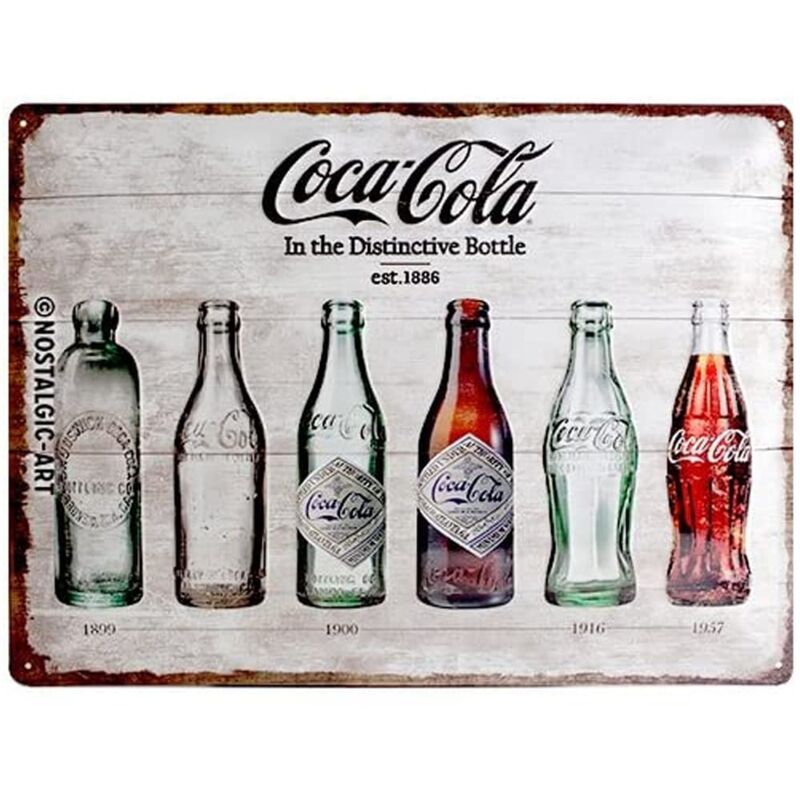 Targa Vintage Coca-Cola In Metallo - Design Retrò 20x30 Cm, Idea Regalo Per Collezionisti - Foto 12