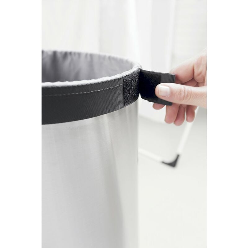 Portabiancheria Laundry Bin, 60 litri, coperchio plastica - Matt Steel