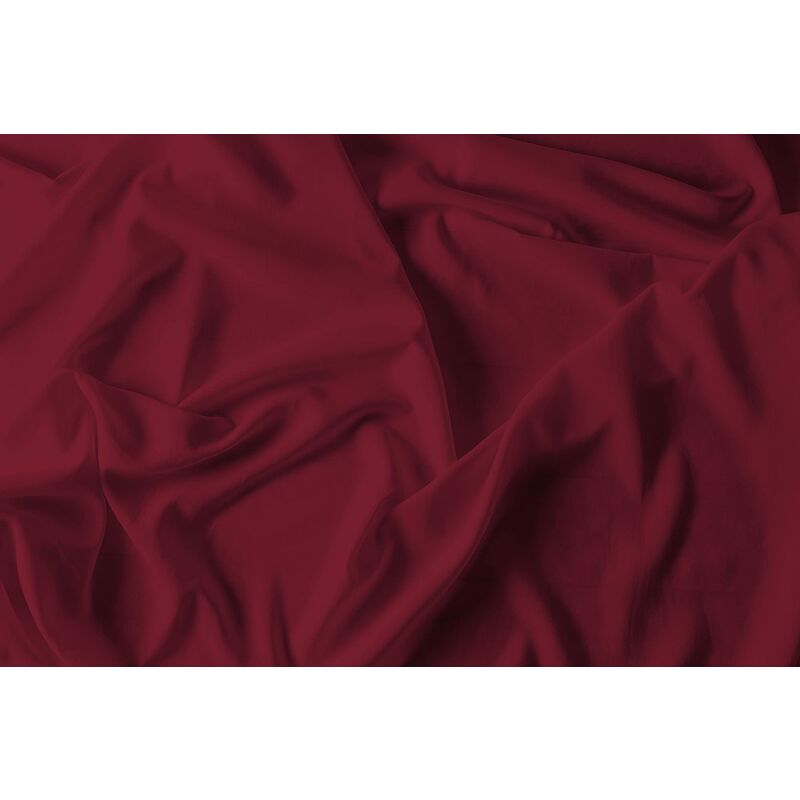 Italian Bed Linen Max Color Coppia di Federe Tinta Unita, 100% Cotone,  Bordeaux, 52 x 82 cm