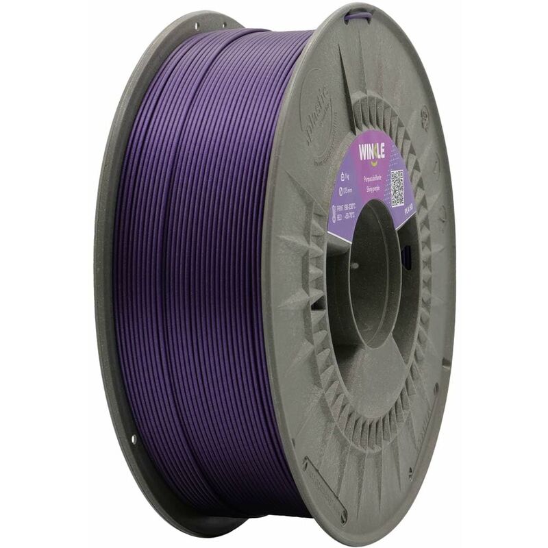 Winkle Filamento PLA Shiny Purple Pla 1,75 mm Filamento Stampa Stampante 3D  Filamento 3D Colore viola brillante Bobina 300 gr