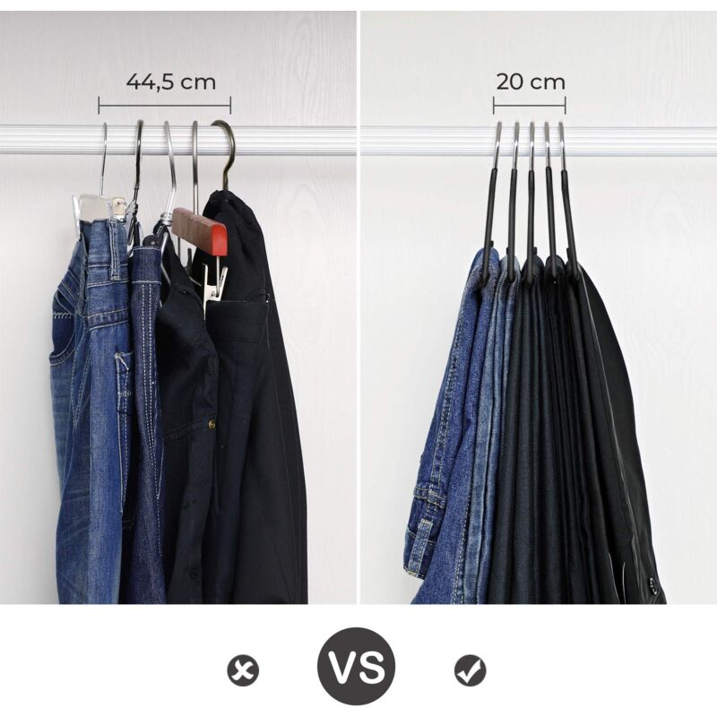 WEKIWGOT 9 In 1 Grucce Pantaloni, 2 Pezzi Appendino Ultifunzionali A