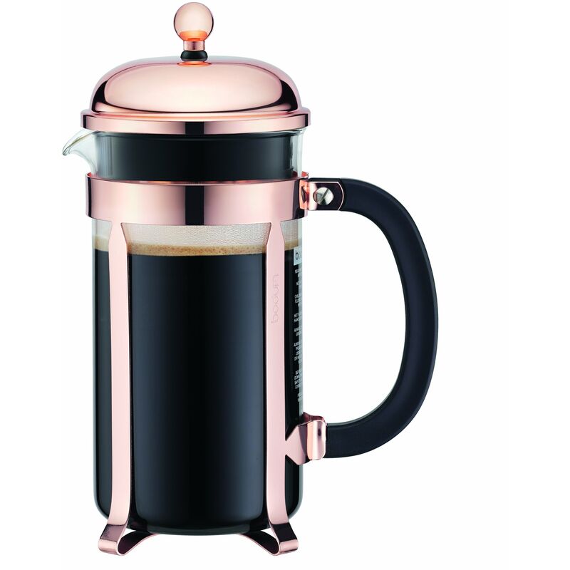 Bodum 11652-18- - Caffettiera a stantuffo, mod. Chambord, per 8 tazze di  caffè americano, 1,0 l