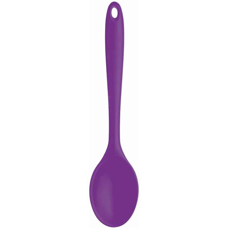 Cucchiaio da cucina in silicone lilla con occhi