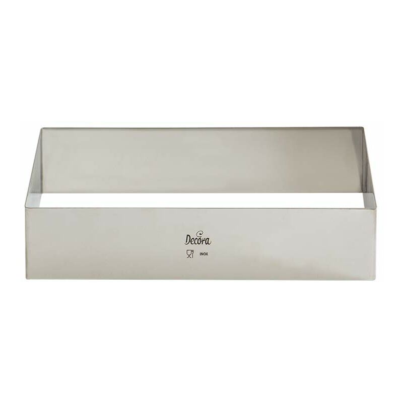 Decora 0063763 Rettangolo in Acciaio Inox, 26 x 11 x 4.5 cm, Argento