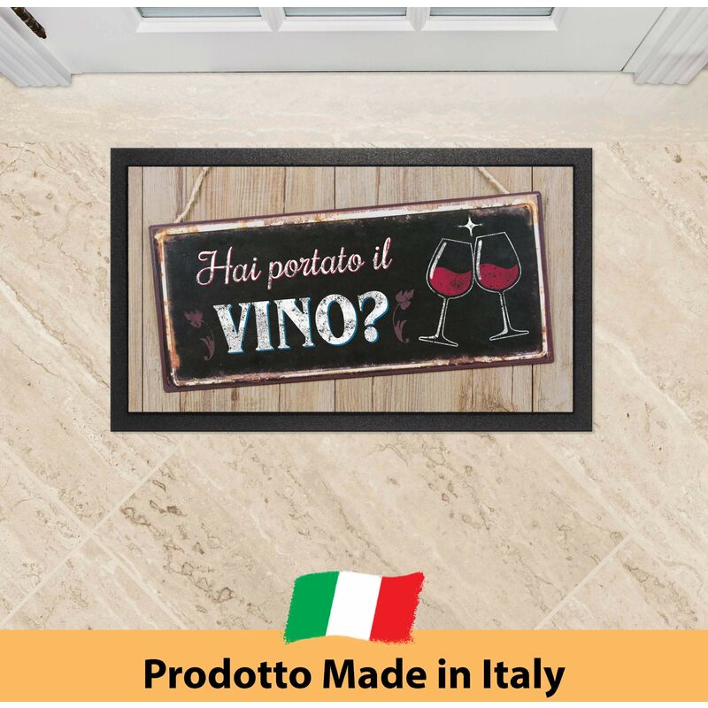 Spero che tu abbia portato zerbino per vino, regalo divertente, zerbino per  vino, zerbino di benvenuto all'aperto, zerbino personalizzato  personalizzato, regalo per cliente agente immobiliare di alcol -  Italia