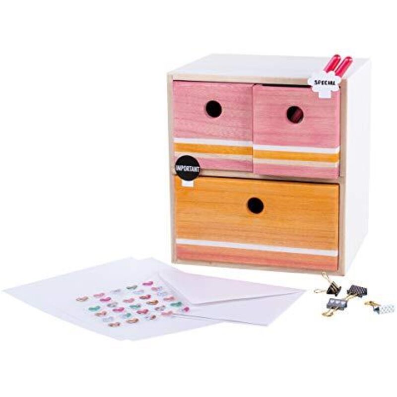 Rayher Kit Lampada A Lamelle In Legno Kopenhage - Fai Da Te 22x22x23,5 Cm - Certificato FSC