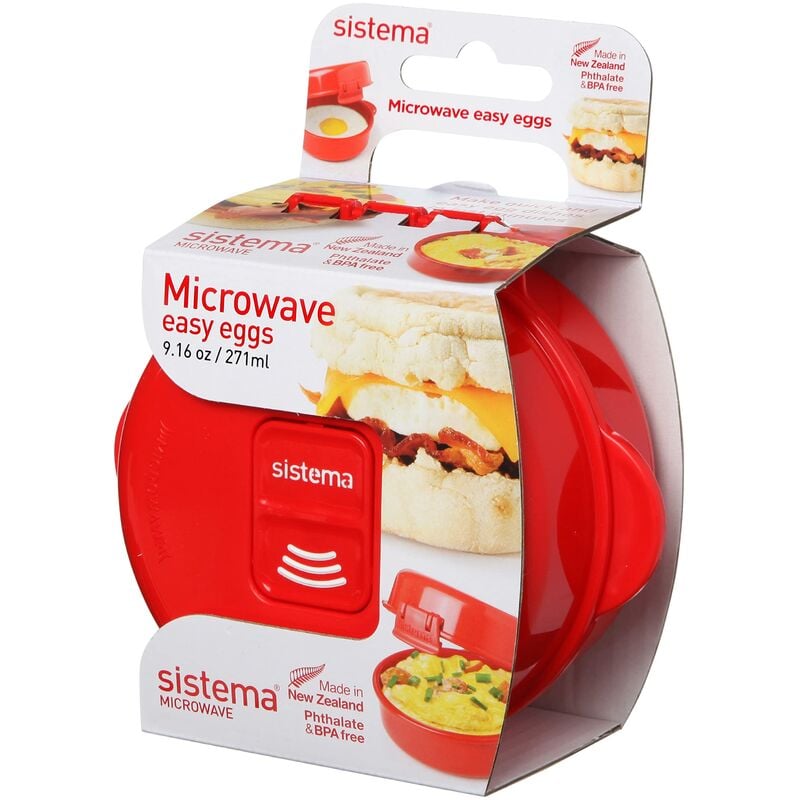 Sistema cuociuova per microonde Contenitore per alimenti adatto al microonde  271 ml Privo di BPA Rosso