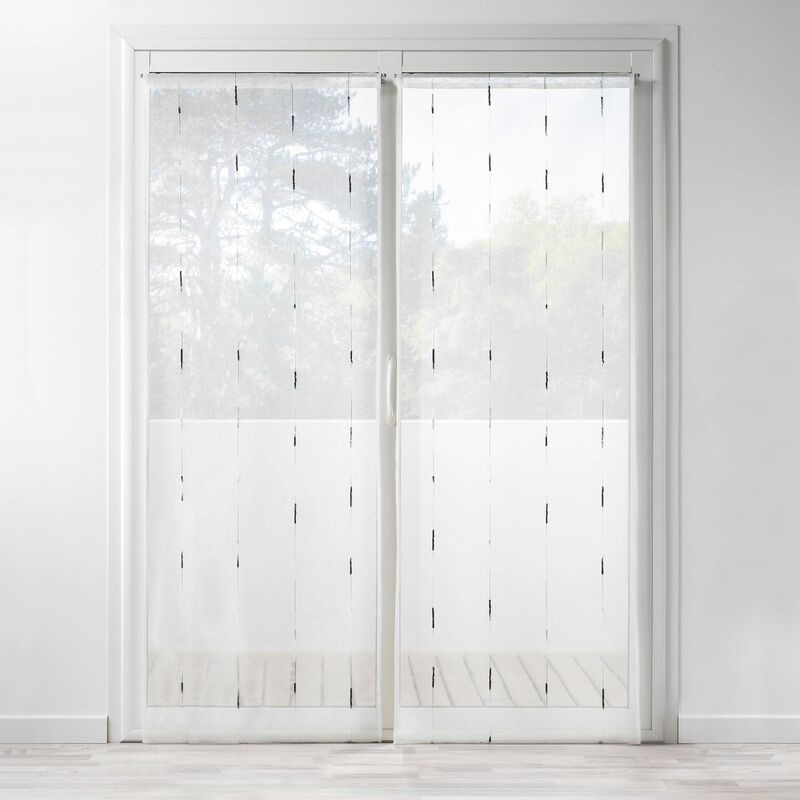 Tenda Douceur D'Intérieur Con Occhielli Metallici, Grigio, 140x180 Cm, In Morbido Poliestere Tinta Unita - 2