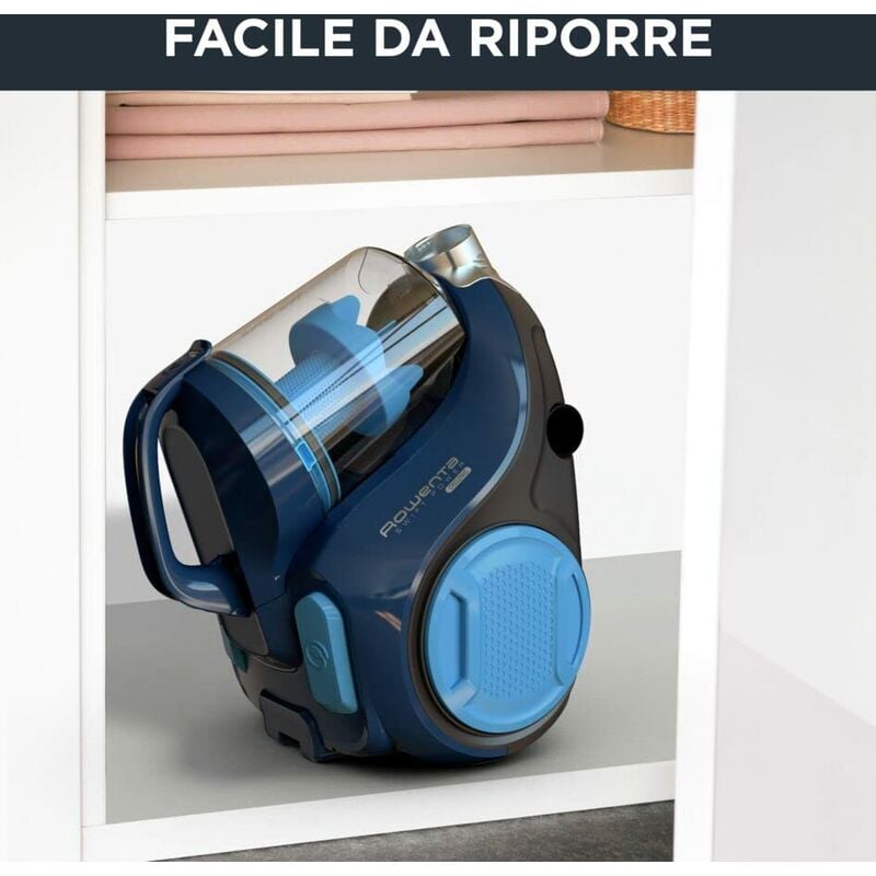 Ariete J-Force Aspirapolvere Ciclonico - Tecnologia Multiciclonica |  Filtro HEPA Lavabile | Design Rosso/Nero