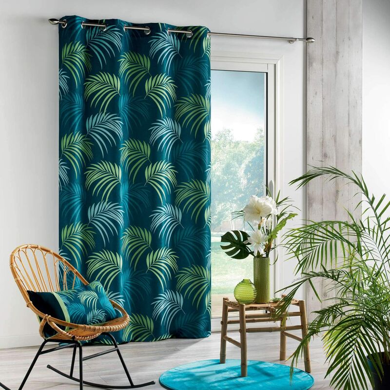 Tenda Douceur D'Intérieur TROPICALINE Con Occhielli – Giallo 140x240 Cm – Effetto Lino - 5