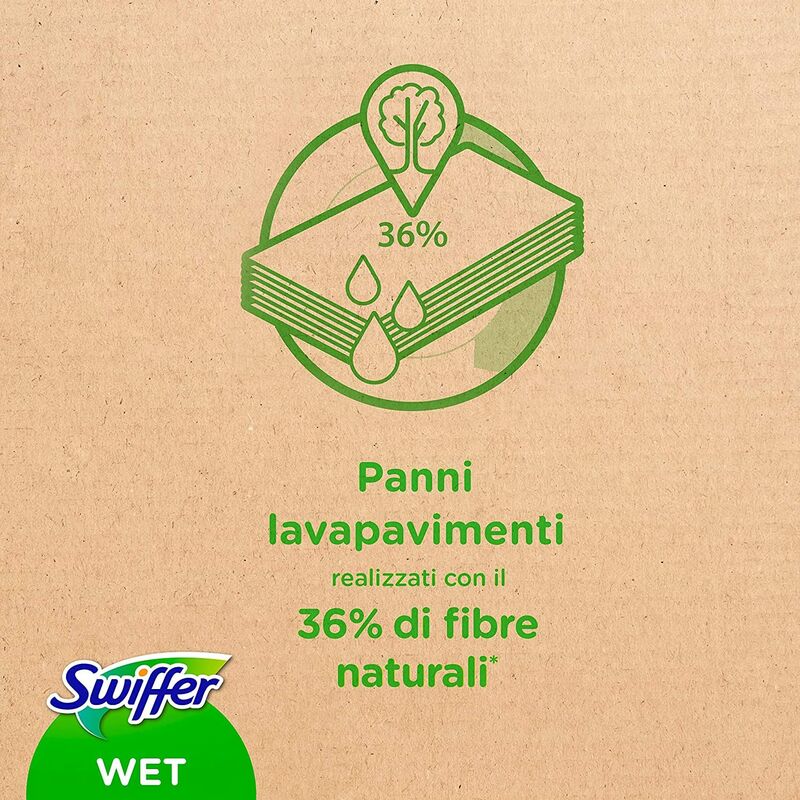 Panni Lavapavimenti Swiffer Wet - 120 Pezzi, Profumo Limone, Pulizia Profonda, Per Tutti I Pavimenti