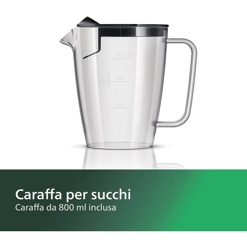 Centrifuga Philips Serie 3000 HR1856/70 - 800W, Apertura XL 75mm, Capacità 2L, QuickClean - Foto 3