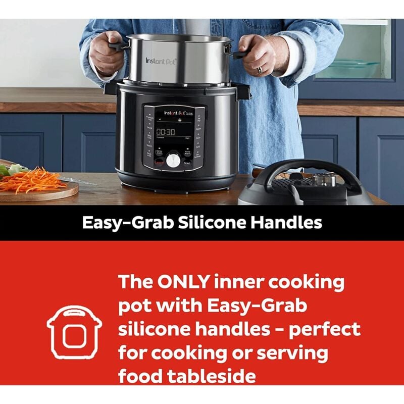 Instant Pot Pro Crisp 11-in-1 Friggitrice ad Aria / Pentola a Pressione  Multifunzione in Acciaio Inossidabile, Adatta a Cucinare Patatine Fritte,  Verdura e molto altro, 1500 W, 7,6 L - Nero