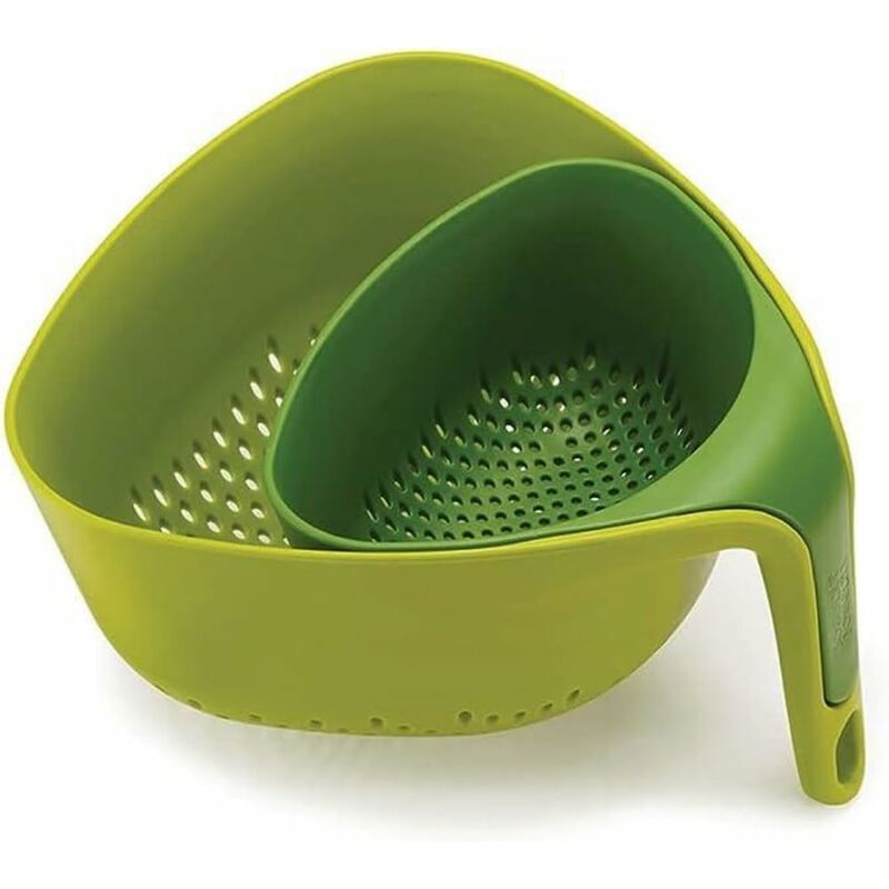 Joseph Joseph 2 scolapasta impilabili, plastica, Green, 23.5 x 22.1 x 13.3  cm