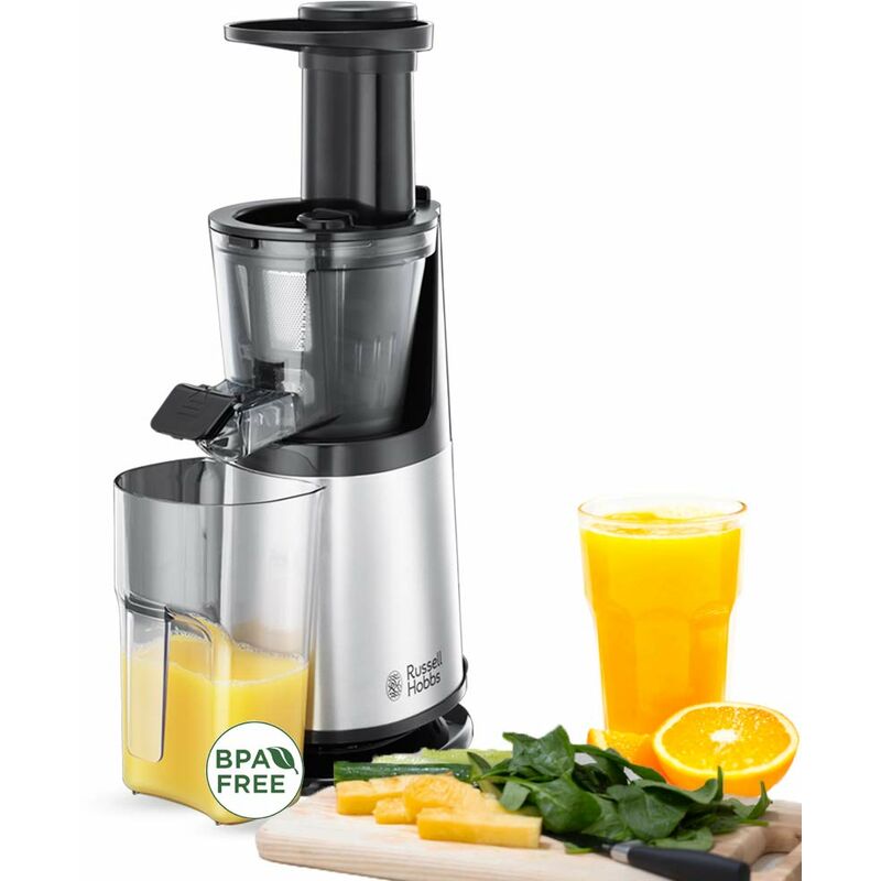 Russell Hobbs Estrattore frutta e verdura, estrattore, frutta, verdure,  erbe aromatiche, Estrazione Succo a Freddo, Acciaio, 2 Filtri, Funzione  Reverse, Affetta frutta Congelata, 150W, 25170-56