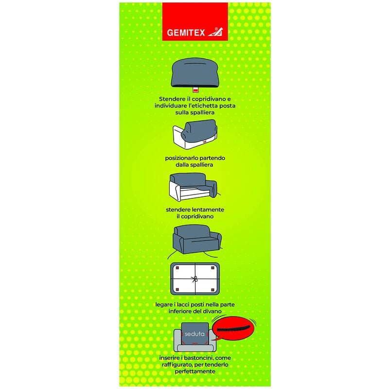 Copridivano trapuntato e antimacchia che si adatta a ogni divano/poltrona con  braccioli Misura 1 POSTO seduta cm. 55