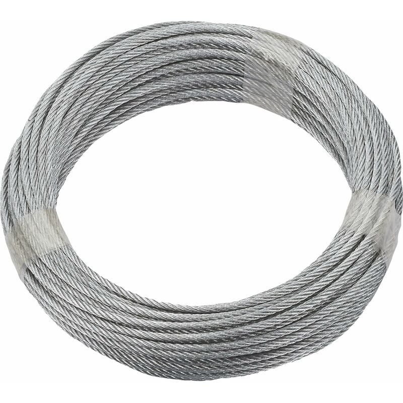 Dörner + Helmer Fune metallica in acciaio, 20 m (diametro 3 mm, corda  decorativa in acciaio