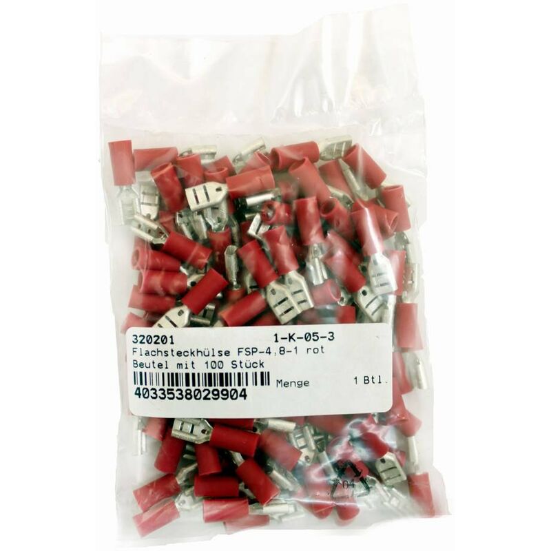 97 99 022 Manicotti A Passo Piatto 100 Pz. Cavo 4-6 Mm2 (giallo