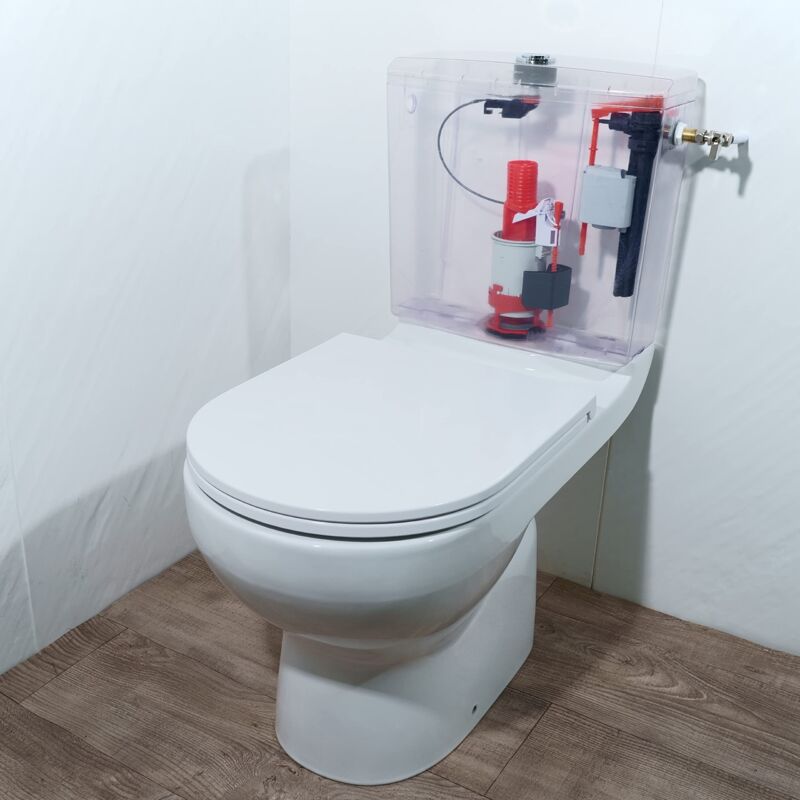 Regiplast 16500 - Meccanismo A Doppio Scarico 3/6 L NF, A Pulsante, Con Valvola A Galleggiante Universale 0500 Nf Cl 1 91443525