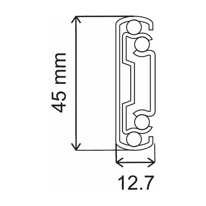 Coppia Guide Tipo Quadro Per Cassetto Con Estrazione Totale Sgancio A Clip  Regolazioni 3D (550mm) : : Fai da te