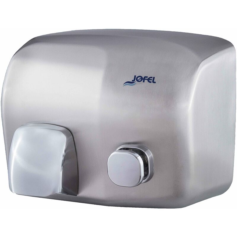 Jofel AA91500-Distributore Dispenser Per Salviette Di Carta Asciugamani  Íbero Pulsante, Inox Satinato, 2000W