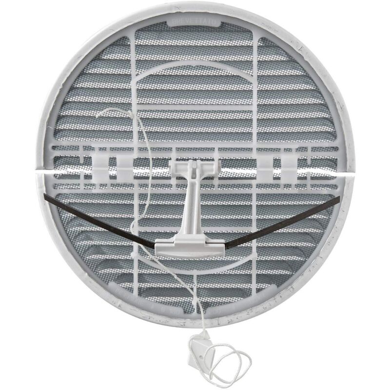 Griglia Di Ventilazione 100mm Bianca - Con Alette A Gravità E Rete Antizanzare, In Plastica ABS, Per Interni Ed Esterni - Foto 3