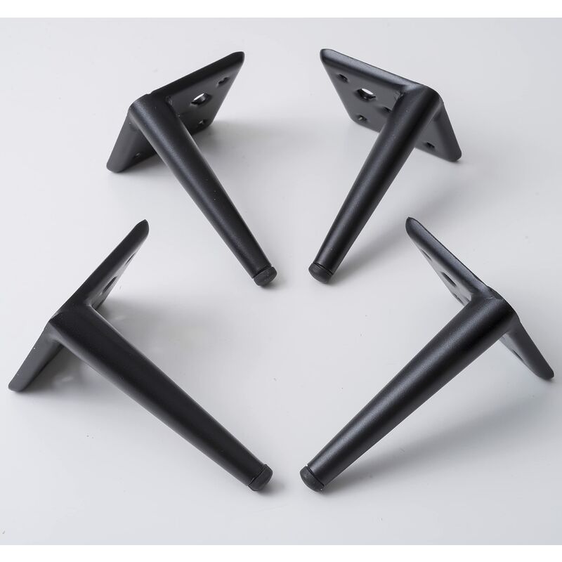 IPEA 4X Piedini per Mobili e Divani Modello META colore Nero Opaco – Set di  4 Gambe