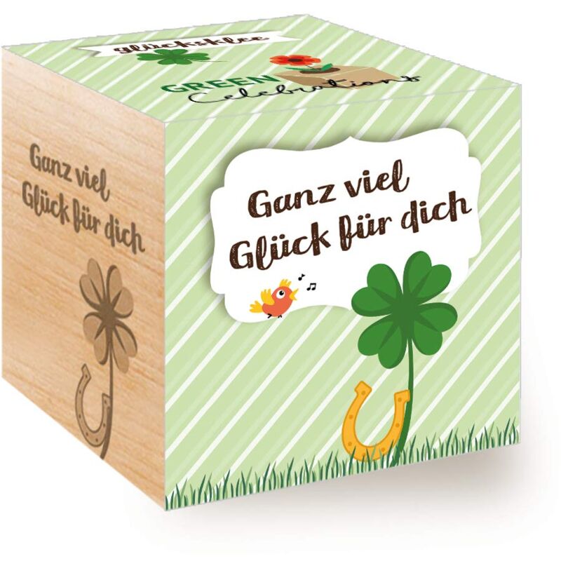 Regalo Soldi Compleanno In Legno A Forma Di Quadrifoglio – Targa Portafortuna 20x11,3 Cm - 2