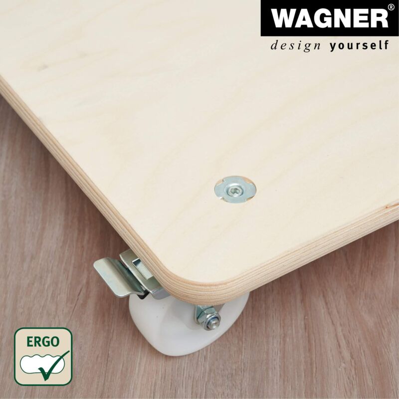 Carrello Da Trasporto Wagner MM 1327 - Portata 300 Kg, 59x29 Cm, 3 Impugnature, Ruote In Gomma | Made In Germany - Foto 5