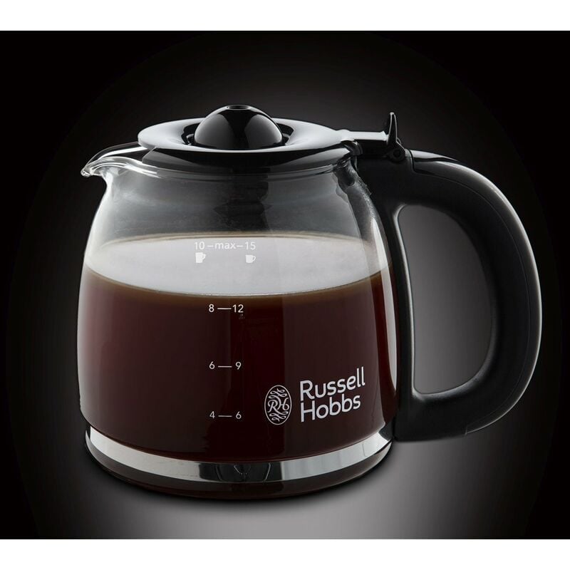 Russell Hobbs Macchina Caffè Americano, Spegnimento automatico,  Mantenimento in caldo, 1000 W, 10 tazze / 1.25 L, Timer programmabile,  Buckingham