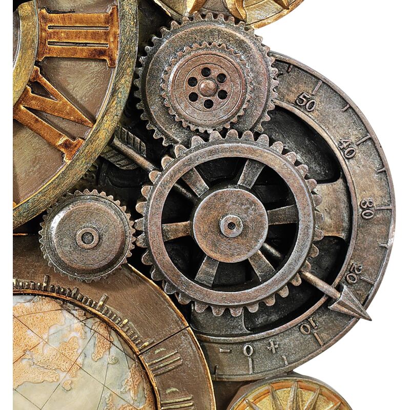 Orologio da parete "Engrenage" con ingranaggi in movimento 50 cm -Classic