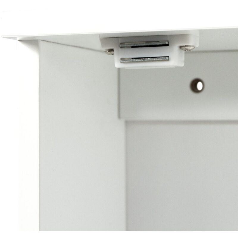 Bath Vida Priano Mobile Bagno A Parete Con Anta A Specchio E Ripiano, Bianco