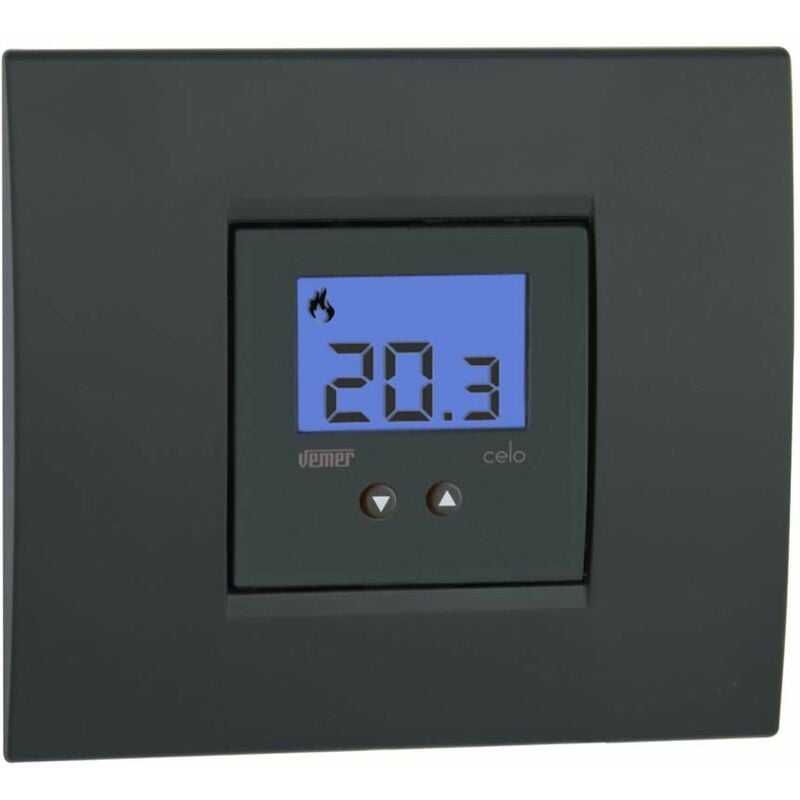 Bpt termostato digitale incasso grigio compatibile Vimar BTicino Gewiss -  TA350 TA/350