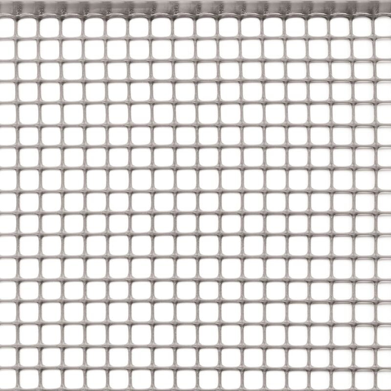 tenax Quadra 10 Argento 0,50 x 30 m, Rete Protettiva in Plastica per Balconi,  Terrazze, Cancelli e Recinzioni