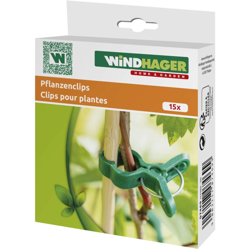 Clip Per Piante Windhager - Set Da 15 Pezzi Verde Per Orchidee E Piante Rampicanti
