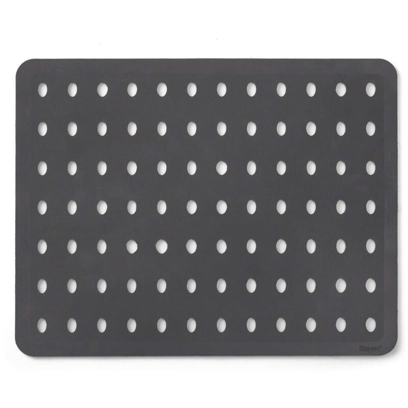 Set Da 2 Tappetini Drenanti Per Lavello In Gomma – 31x26 Cm, Nero, Antiodore E Anti-intasamento Per Cucina E Bagno