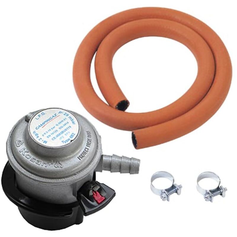 Kit Regolatore CAMPINGAZ 30 Mbar Con Valvola Di Sicurezza – Per Bombole Da Campeggio