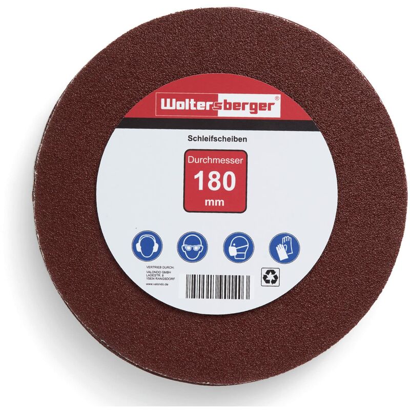 Woltersberger® 50 dischi abrasivi eccentrici, Ø 225 mm, grana P60, senza  foro in rosso, per una levigatura ottimale, versatile