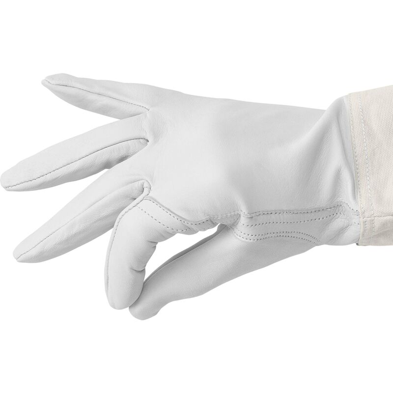 Guanti Da Apicoltore Mr.Bee - In Pelle Di Capra Con Maniche Lunghe, Polsino Elastico, Protezione Punture - Foto 7