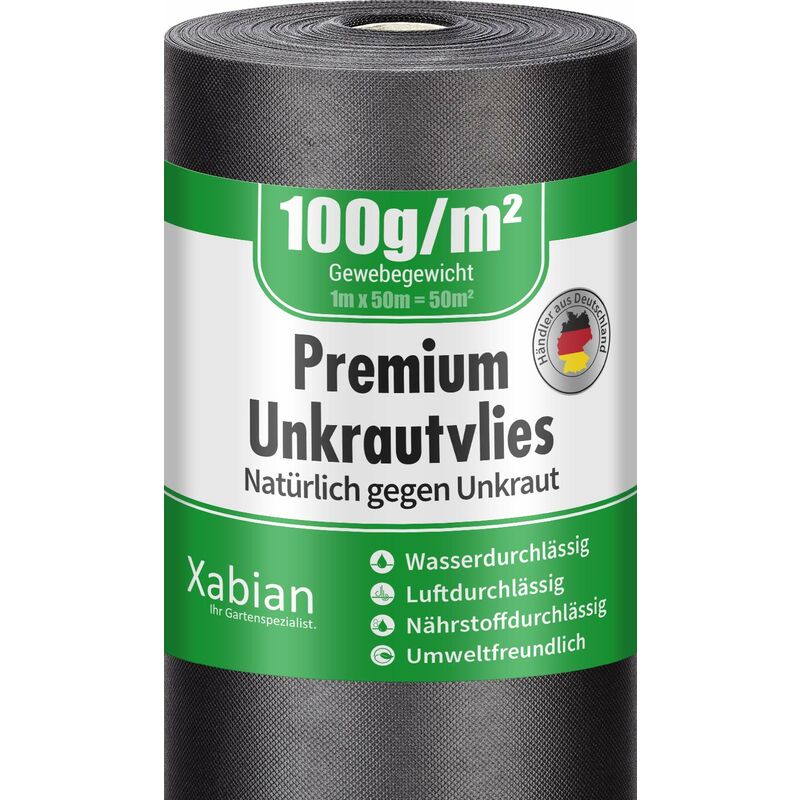 Telo Pacciamante In Tessuto Non Tessuto HaGa 100g/m² – 1,2x100 M, Anti Erbacce, Traspirante, Resistente Allo Strappo