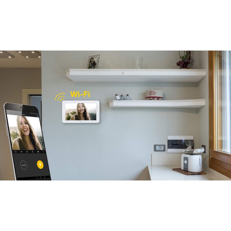 VIMAR Kit Videocitofonico Da Parete - 2 Monitor Touch LCD 7", Targa 2 Pulsanti, Wi-Fi, Bianco - Foto 10